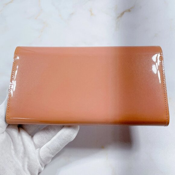 LOUIS VUITTON  Women Vernis Portefeuil Twist Long Wallet Pink Authentic - Picture 7 of 16